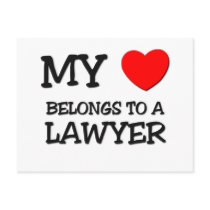 My Heart Belongs To A LAWYER Postcard