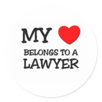 My Heart Belongs To A LAWYER Stickers