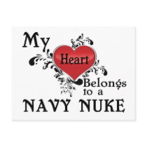 My Heart Belongs to a Navy Nuke Postcard
