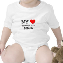 My Heart Belongs To A NINJA Baby Bodysuit
