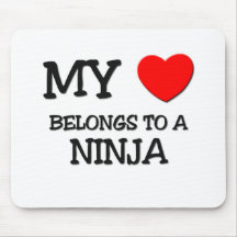 My Heart Belongs To A NINJA Mouse Mats