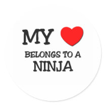 My Heart Belongs To A NINJA Stickers