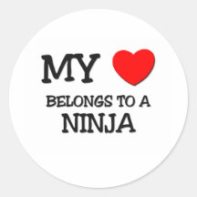 My Heart Belongs To A NINJA Stickers