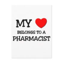 My Heart Belongs To A PHARMACIST Postcards