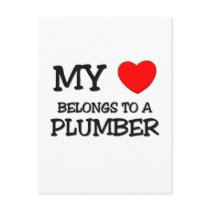 My Heart Belongs To A PLUMBER Postcards