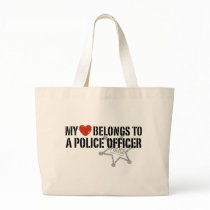 My Heart Belongs to a Policeman Tote Bags
