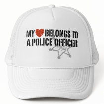 My Heart Belongs to a Policeman Mesh Hats