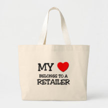 My Heart Belongs To A RETAILER Canvas Bag