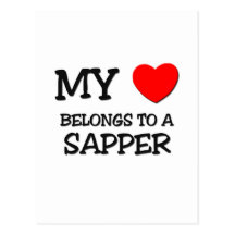 My Heart Belongs To A SAPPER Postcards