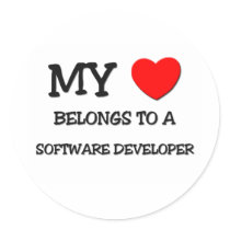 My Heart Belongs To A SOFTWARE DEVELOPER Stickers