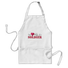 My Heart Belongs to A Soldier Apron