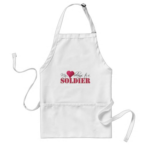 My Heart Belongs to A Soldier Apron