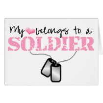 My heart belongs to a Soldier Greeting Card