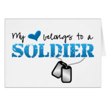 My heart belongs to a Soldier Greeting Card