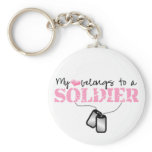 My heart belongs to a Soldier Keychain