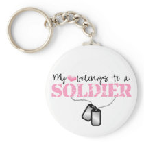 My heart belongs to a Soldier Keychain