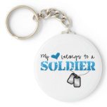 My heart belongs to a Soldier Key Chain