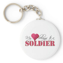 My Heart Belongs to A Soldier Keychain