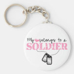 My heart belongs to a Soldier Keychain