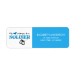 My heart belongs to a Soldier Custom Return Address Labels