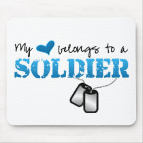 My heart belongs to a Soldier Mouse Pad