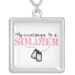 My heart belongs to a Soldier Pendants