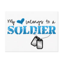 My heart belongs to a Soldier Postcard
