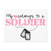 My heart belongs to a Soldier Postcards