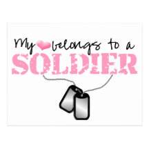 My heart belongs to a Soldier Postcards