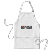 My Heart Belongs To A State Trooper Apron