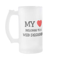 My Heart Belongs To A WEB DESIGNER Coffee Mugs