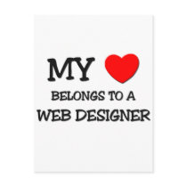 My Heart Belongs To A WEB DESIGNER Postcards