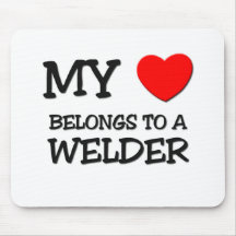 My Heart Belongs To A WELDER Mouse Mat