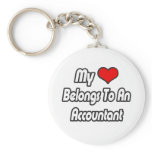 My Heart Belongs To An Accountant keychains