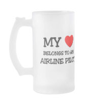 My Heart Belongs To An AIRLINE PILOT Coffee Mug
