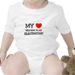 My Heart Belongs To An ELECTRICIAN Baby Creeper