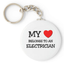 My Heart Belongs To An ELECTRICIAN Key Chain