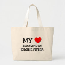 My Heart Belongs To An ENGINE FITTER Bags