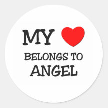 My Heart Belongs To ANGEL Round Stickers