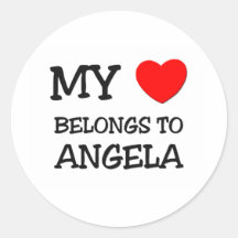 My Heart Belongs To ANGELA Sticker