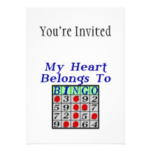 My Heart Belongs To Bingo Custom Invite