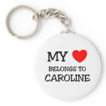 My Heart Belongs To CAROLINE Keychain