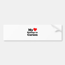 My Heart Belongs to Carson Bumper Sticker