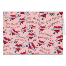 My Heart Belongs to Daddy Tats Greeting Card