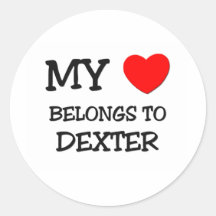 My Heart Belongs to Dexter Round Sticker