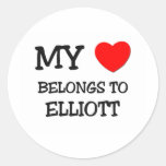 My Heart Belongs to Elliott Round Sticker