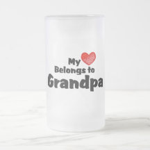 My Heart Belongs To Grandpa Mugs