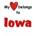 My Heart Belongs to Iowa t-shirts