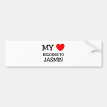 My Heart Belongs To JASMIN Bumper Sticker