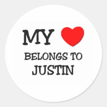 My Heart Belongs to Justin Stickers
